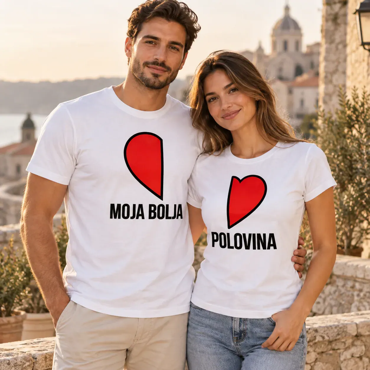 Bolja polovina · Majica, bijela boja — arm around waist