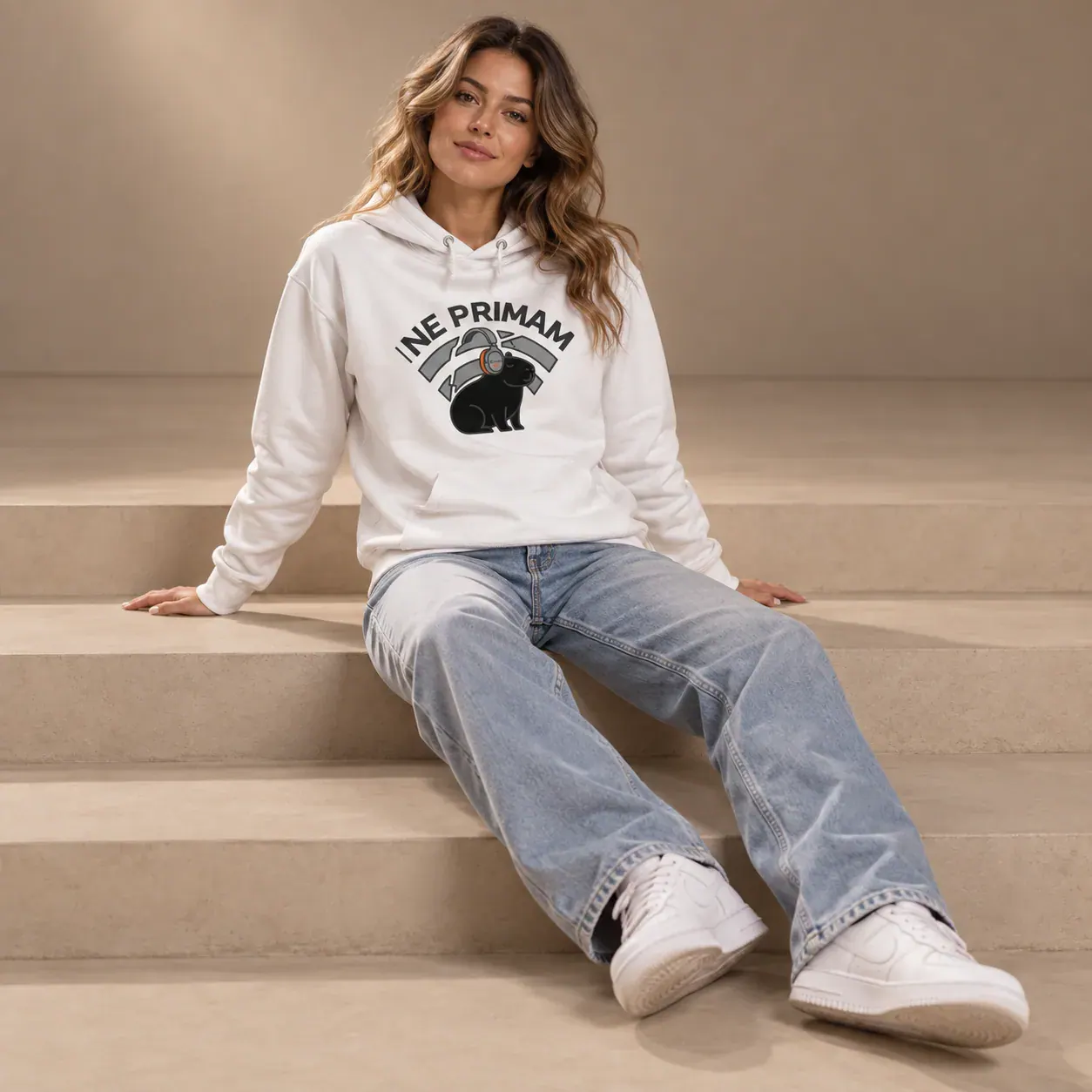 Ne primam signal, bijela boja — sit stairs