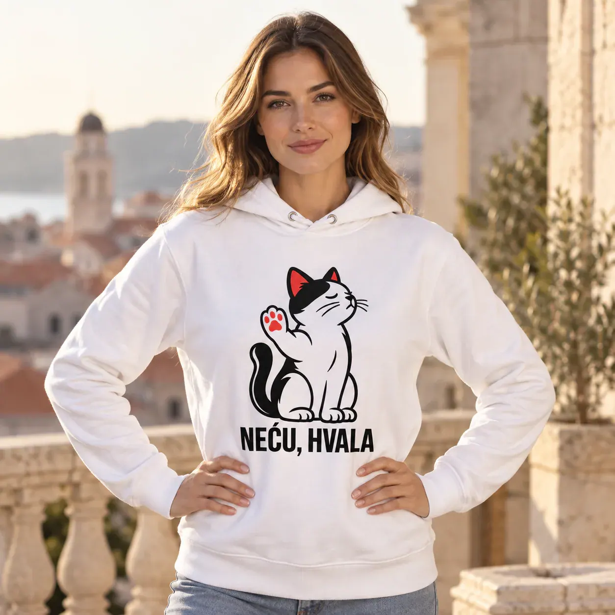 Neću, hvala · Duks, hvala · Duks, bijela boja — hands hips