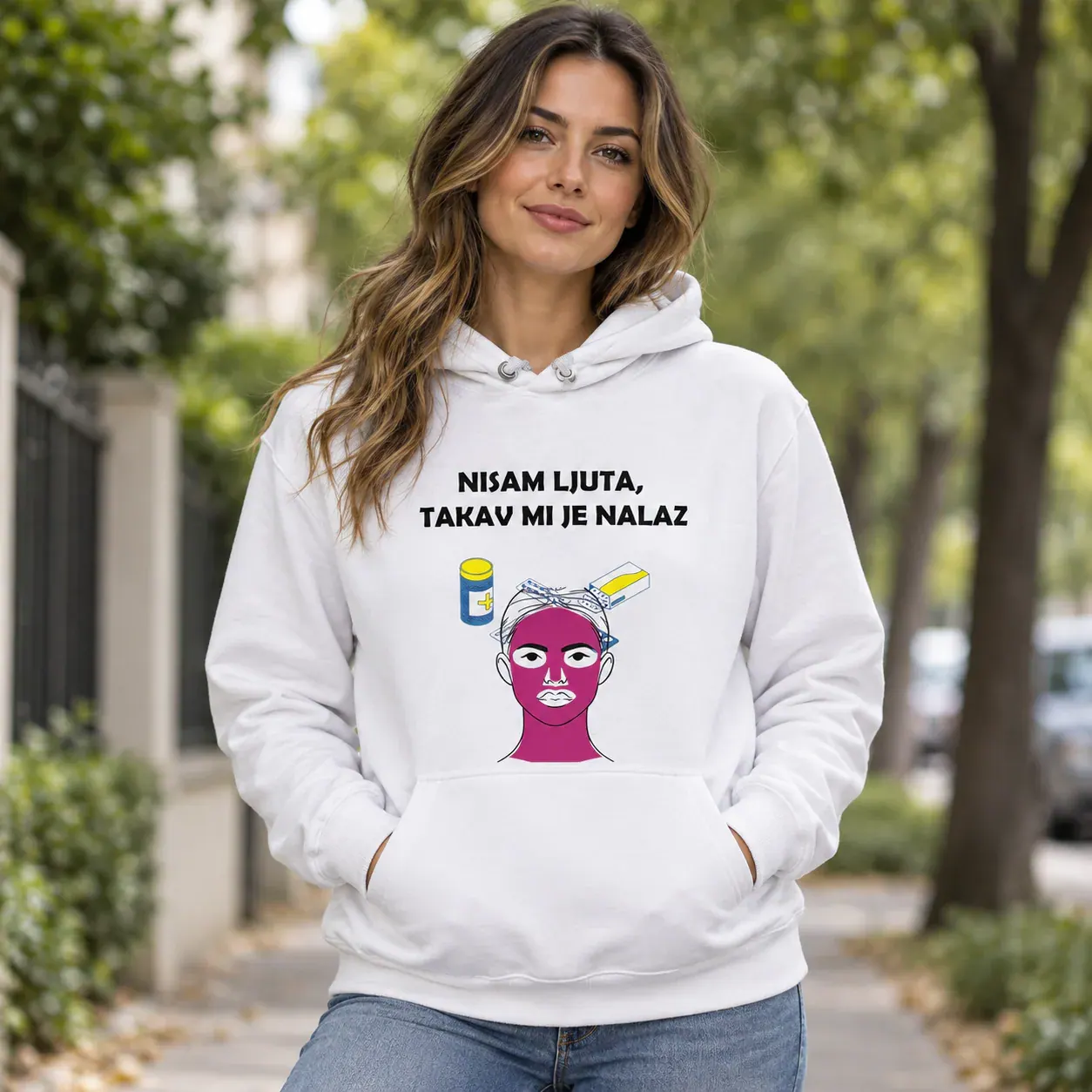 Nisamljuta nalaz, bijela boja — hands pockets