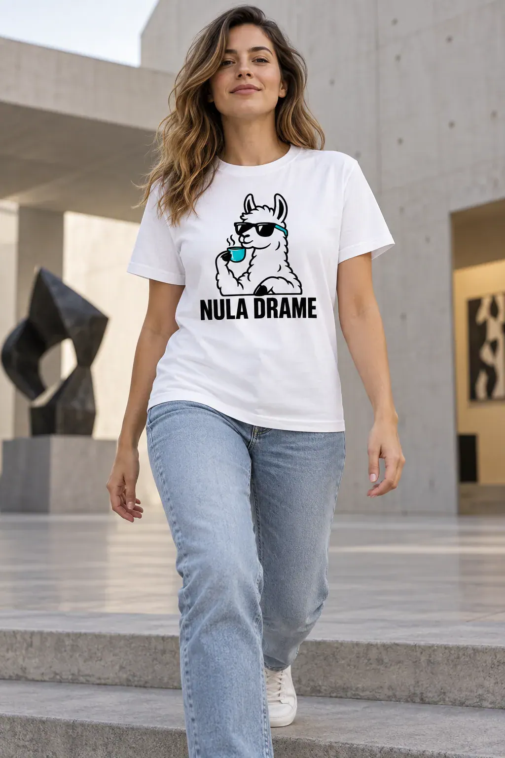 Nula drame · Majica, bijela boja — step down